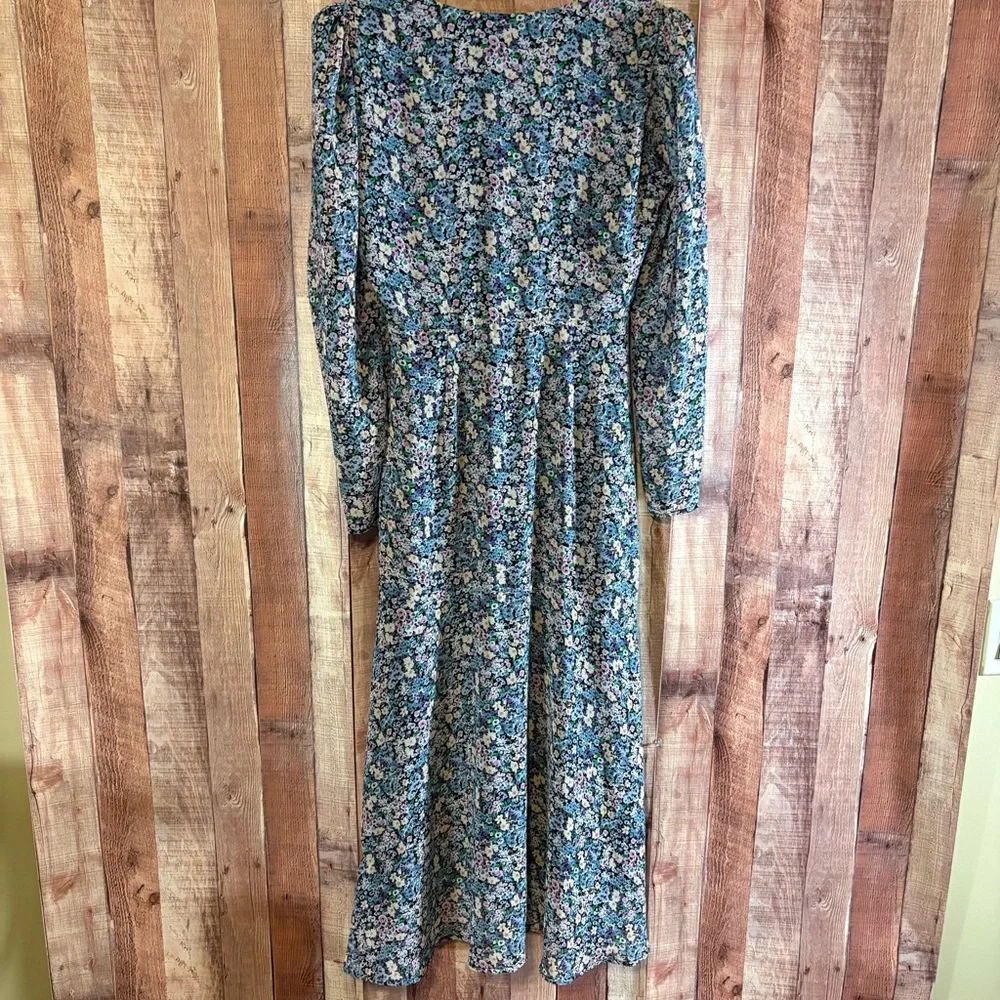 ASTR Blue Floral Midi Dress Size‎ Small
